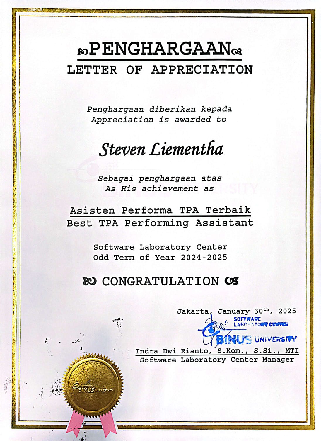 Best TPA Award